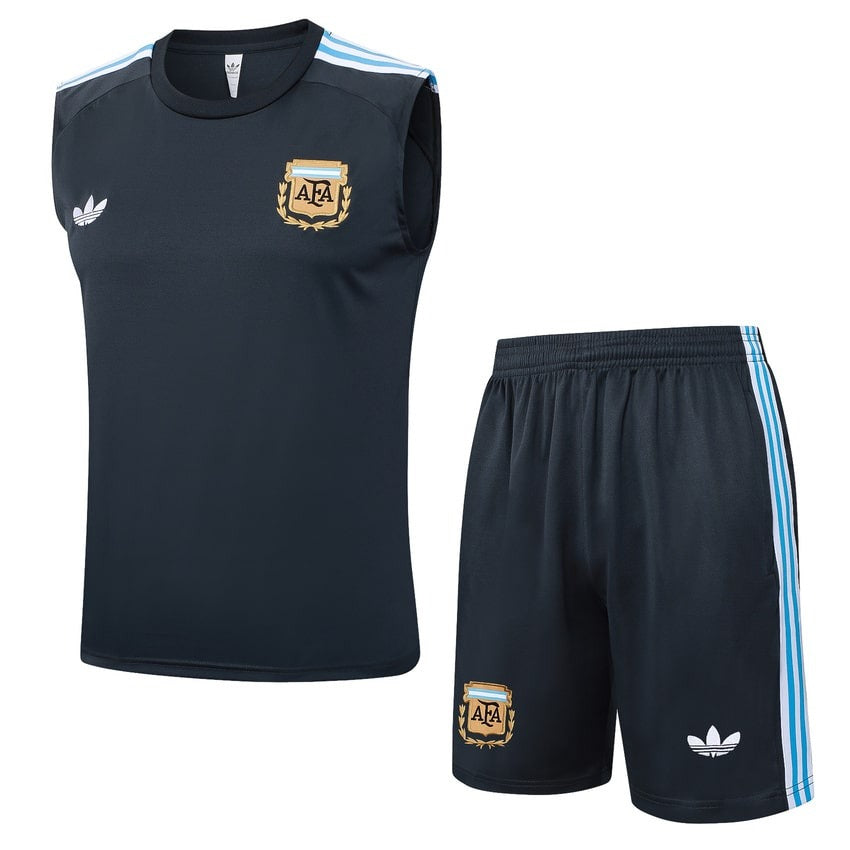 Debardeur Short Argentine Homme 2025 2026 Bleu Sombre