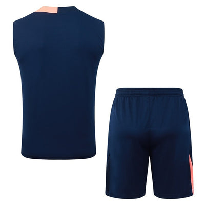 Debardeur Short Barcelone Homme 2025 2026 Bleu Orange