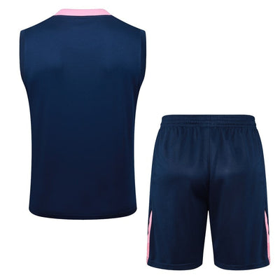 Debardeur Short Barcelone Homme 2025 2026 Bleu Rose