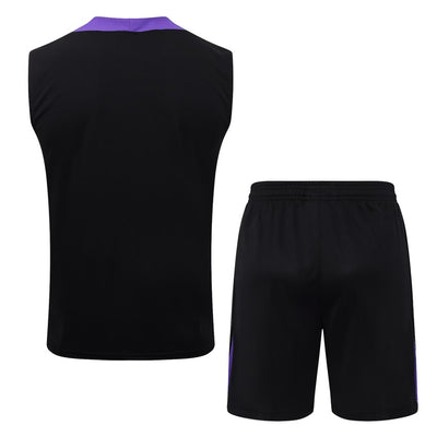 Debardeur Short Barcelone Homme 2025 2026 Noir Violet | Foot Sport