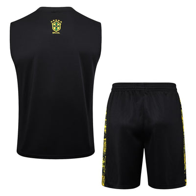 Debardeur Short Bresil Homme 2024 2025 Jaune Motif