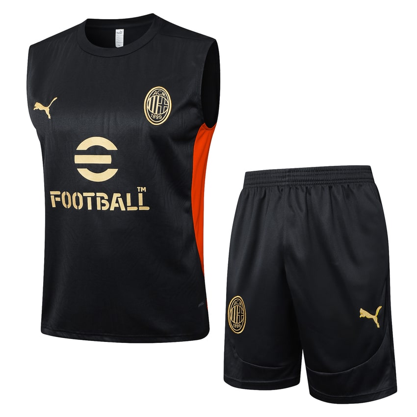 Debardeur Short Milan AC Homme 2024 2025 Noir | Foot Sport