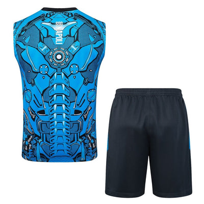 Debardeur Short Naples Homme 2025 2026 Bleu Motif