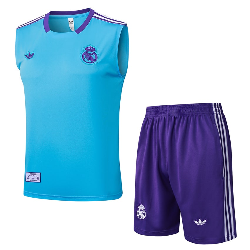 Debardeur Short Real Madrid Homme 2025 2026 Bleu Ciel