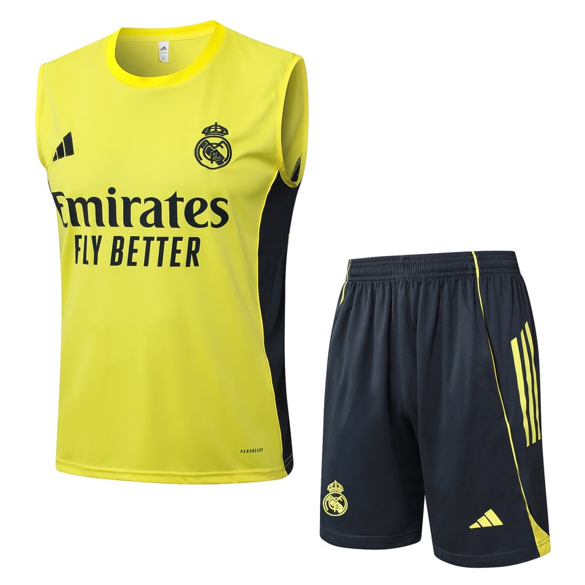 Debardeur Short Real Madrid Homme 2025 2026 Jaune | Foot Sport