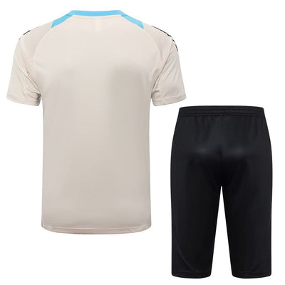 Ensemble Maillot Short Argentine Homme/Enfant 2024 2025 Beige