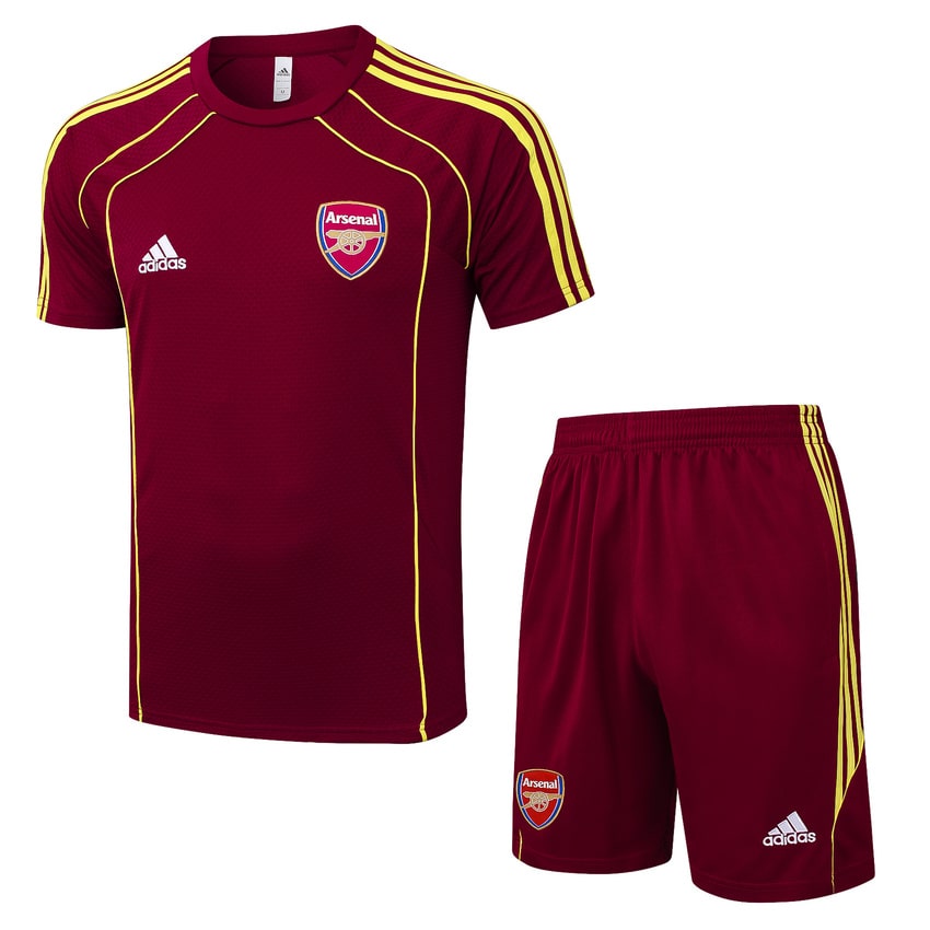 Kit Maillot Short Pre-Match Arsenal Homme 2025 2026 Rouge Foncé | Foot Sport