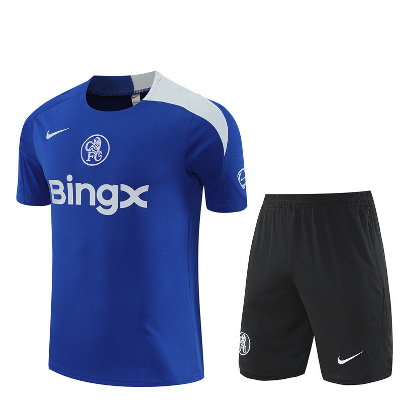Ensemble Maillot Short Chelsea Homme/Enfant 2025 2026 Bleu