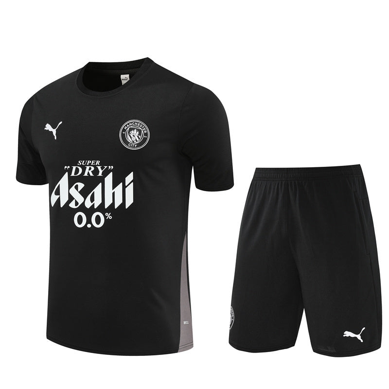 Ensemble Maillot Short Manchester City Homme/Enfant 2025 2026 Noir