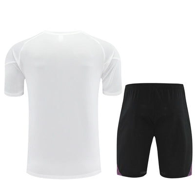 Ensemble Maillot Short Manchester United Homme/Enfant 2025 2026 Blanc Gris
