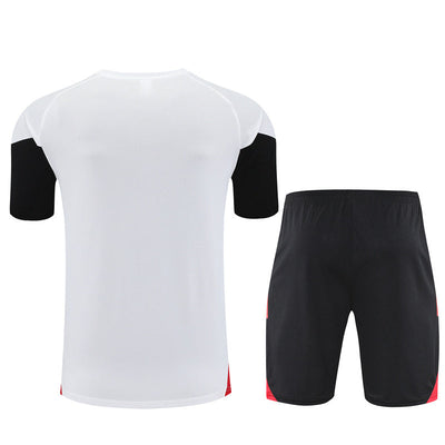 Ensemble Maillot Short Manchester United Homme/Enfant 2025 2026 Blanc Rouge