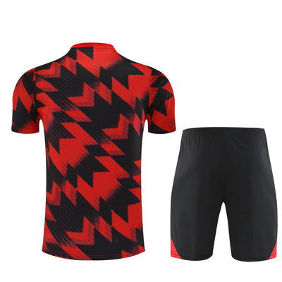 Ensemble Maillot Short Manchester United Homme/Enfant 2025 2026 Rouge Noir