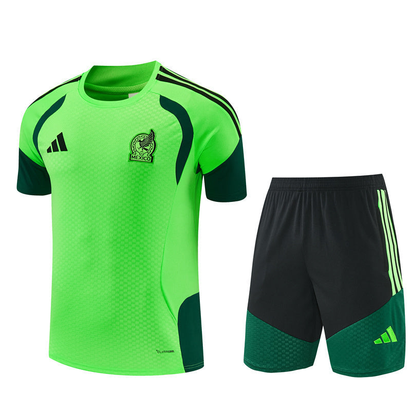 Ensemble Maillot Short Mexique Homme/Enfant 2026 2027 Vert