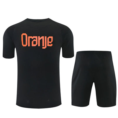 Ensemble Maillot Short Pays-Bas Homme/Enfant 2026 2027 Noir
