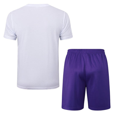Ensemble Maillot Short Real Madrid Homme/Enfant 2025 2026 Blanc Violet