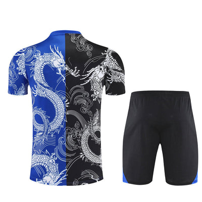 Ensemble Maillot Short Real Madrid Homme/Enfant 2025 2026 Noir Bleu Edition Limitée