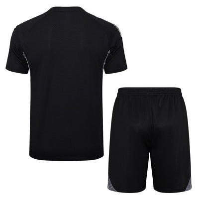 Ensemble Maillot Short Real Madrid Homme/Enfant 2025 2026 Noir Sombre