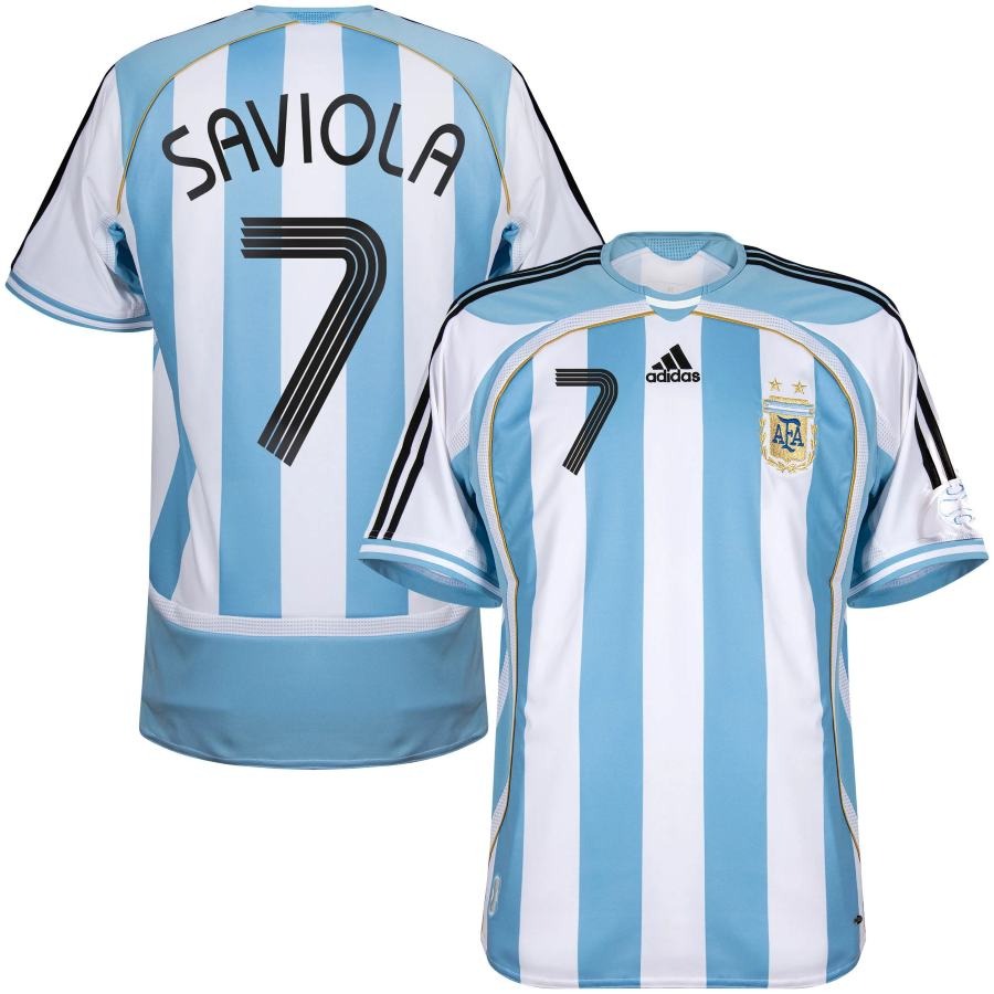 Maillot Argentine Saviola Adidas Domicile Homme 2006