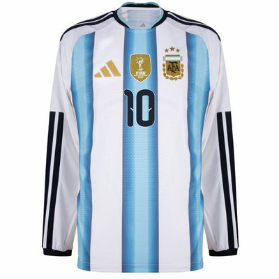Maillot Argentine Messi 3 étoiles Homme Domicile Manches Longues 2026 2027