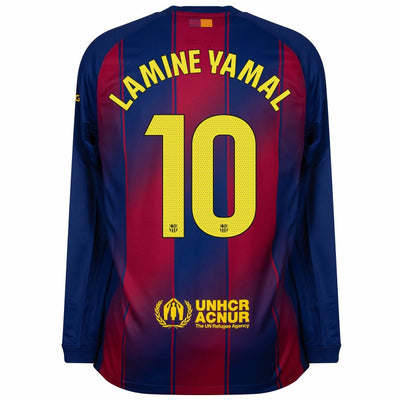 Maillot Lamine Yamal Barca Manches Longues Domicile Homme 2025 2026