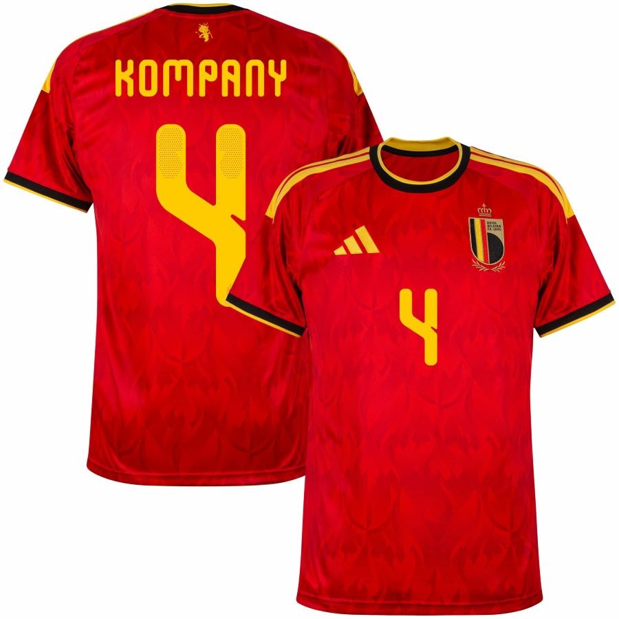 Maillot Belgique Kompany Domicile 2026 2027 Homme