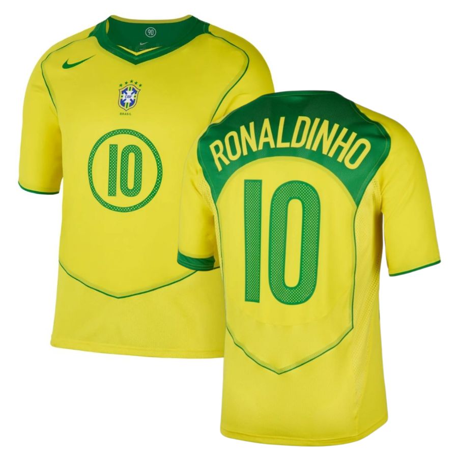 Maillot Bresil 2004 Restock Ronaldinho Homme | Foot Sport