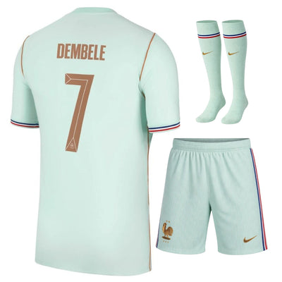 Nouveau Maillot Kit Enfant France Dembele Exterieur Vert Coupe du Monde 2026