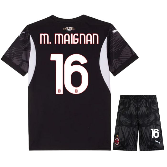 Maillot Gardien Maignan Enfant AC Milan Domicile 2024 2025 Noir | Foot Sport