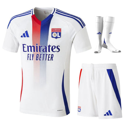 Maillot Lyon OL Kit Enfant Domicile 2024 2025 Blanc | Foot Sport