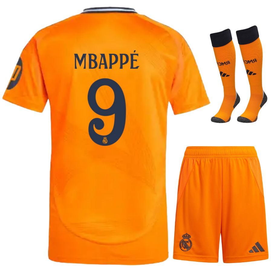 Maillot Kit Enfant Mbappe Exterieur Real Madrid 2024 2025 | Foot Sport