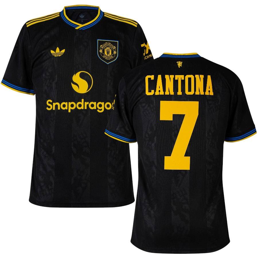 Maillot Cantona Manchester United Third Homme 2025 2026 Noir | Foot Sport