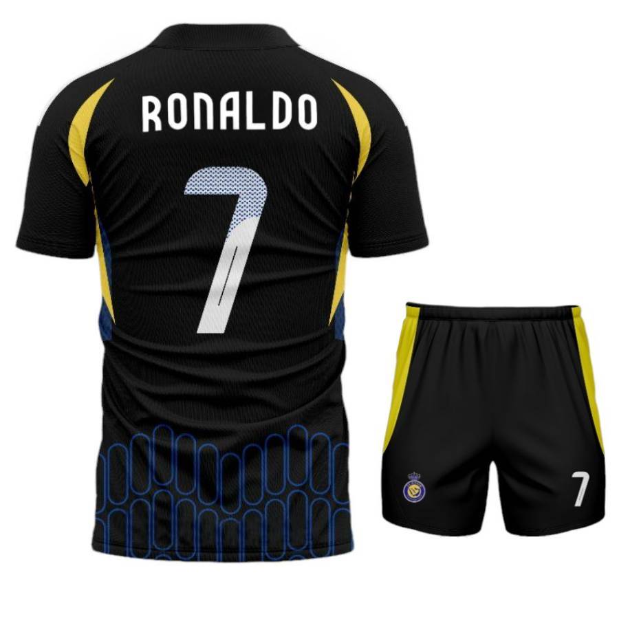 Maillot Ronaldo Al Nassr Kit Enfant Exterieur 2024-2025 Noir