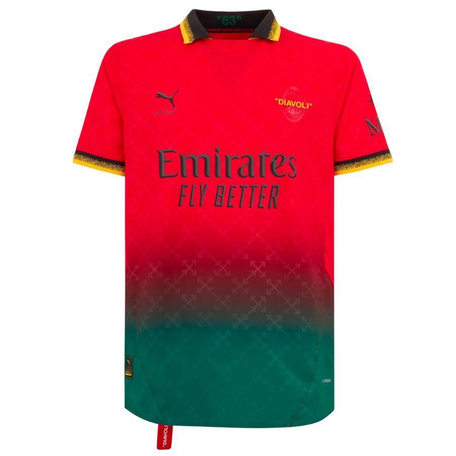 Maillot Milan AC Fourth Off-White Homme 2024 2025 Rouge | Foot Sport