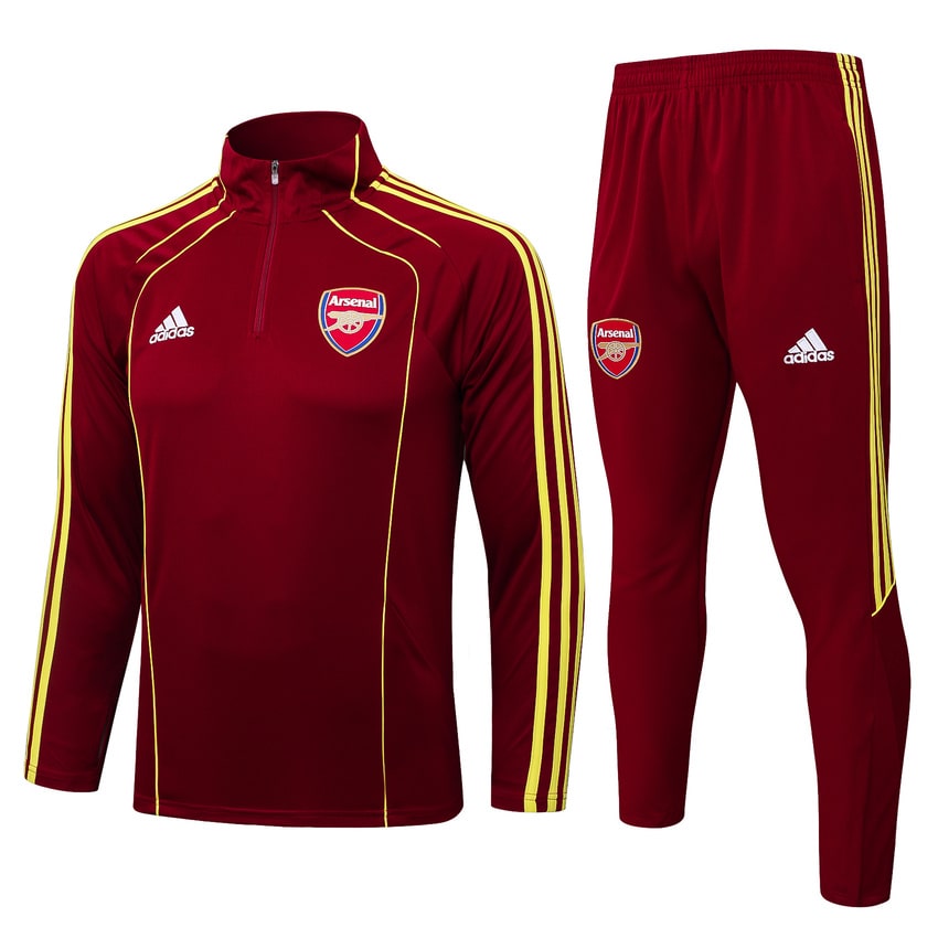 Survetement Arsenal Training Homme/Enfant 2025 2026 Rouge Foncé | Foot Sport