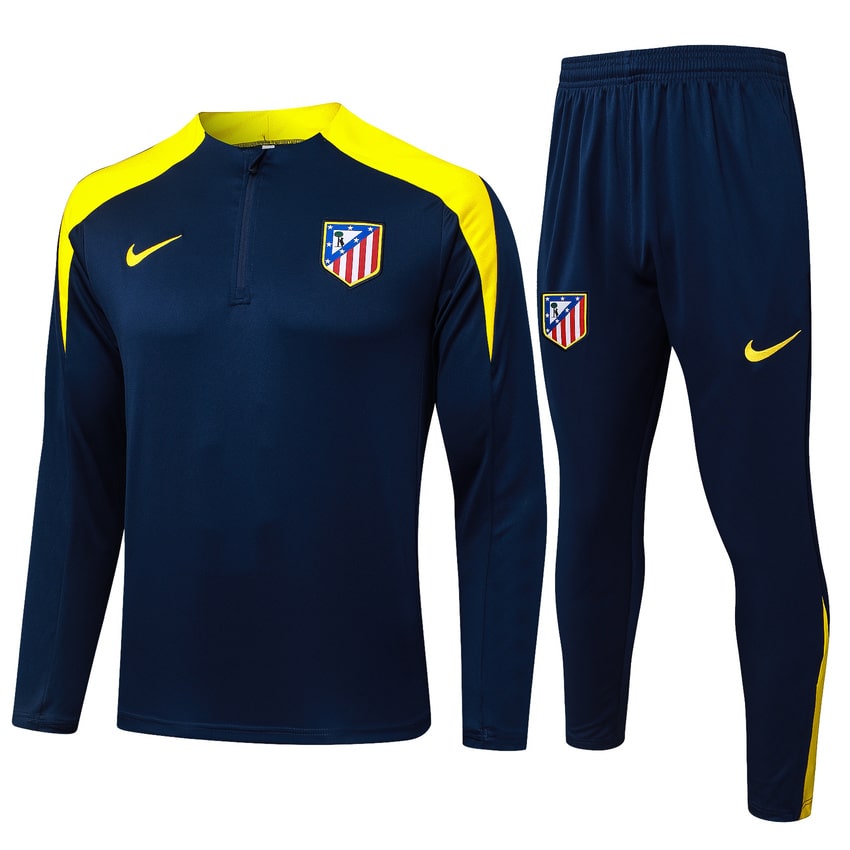 Survetement Atletico Madrid Training Homme/Enfant 2025 2026 Bleu Jaune | Foot Sport