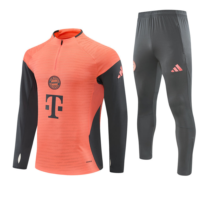 Survetement Bayern Munich Training Homme/Enfant 2025 2026 Gris Sombre Orange