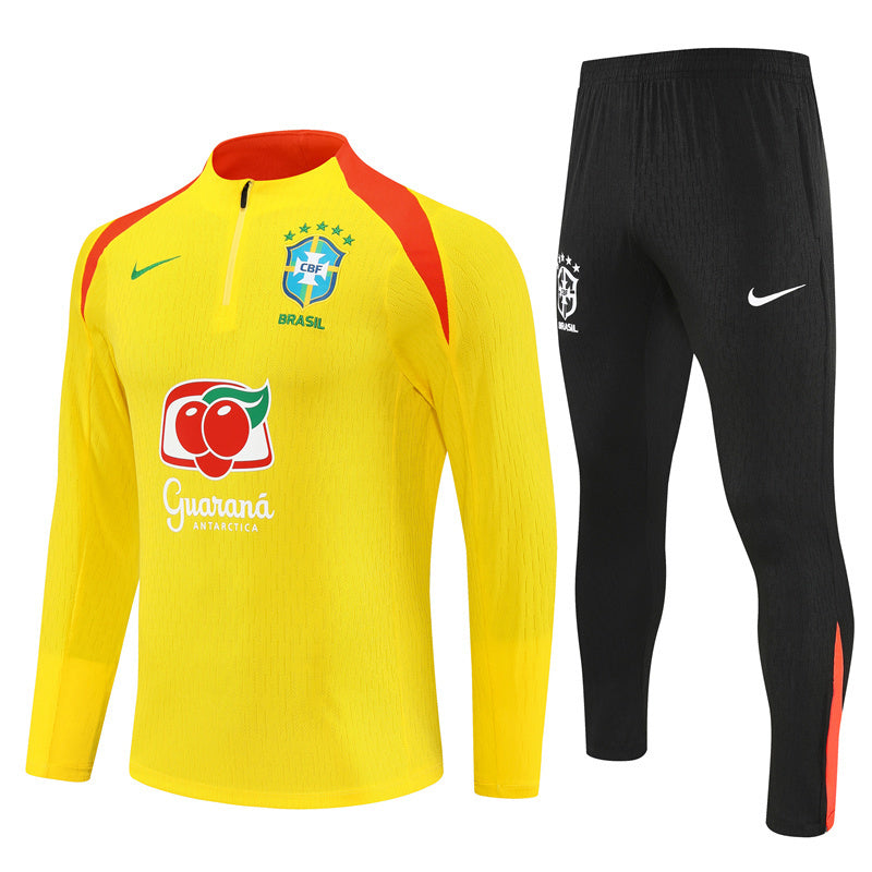 Survetement Bresil Training Homme/Enfant 2025 2026 Jaune