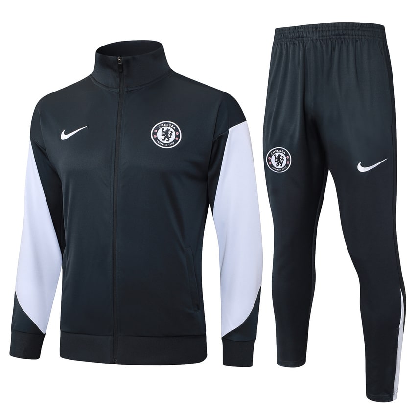 Survetement Chelsea Veste Homme/Enfant 2025 2026 Noir Blanc | Foot Sport