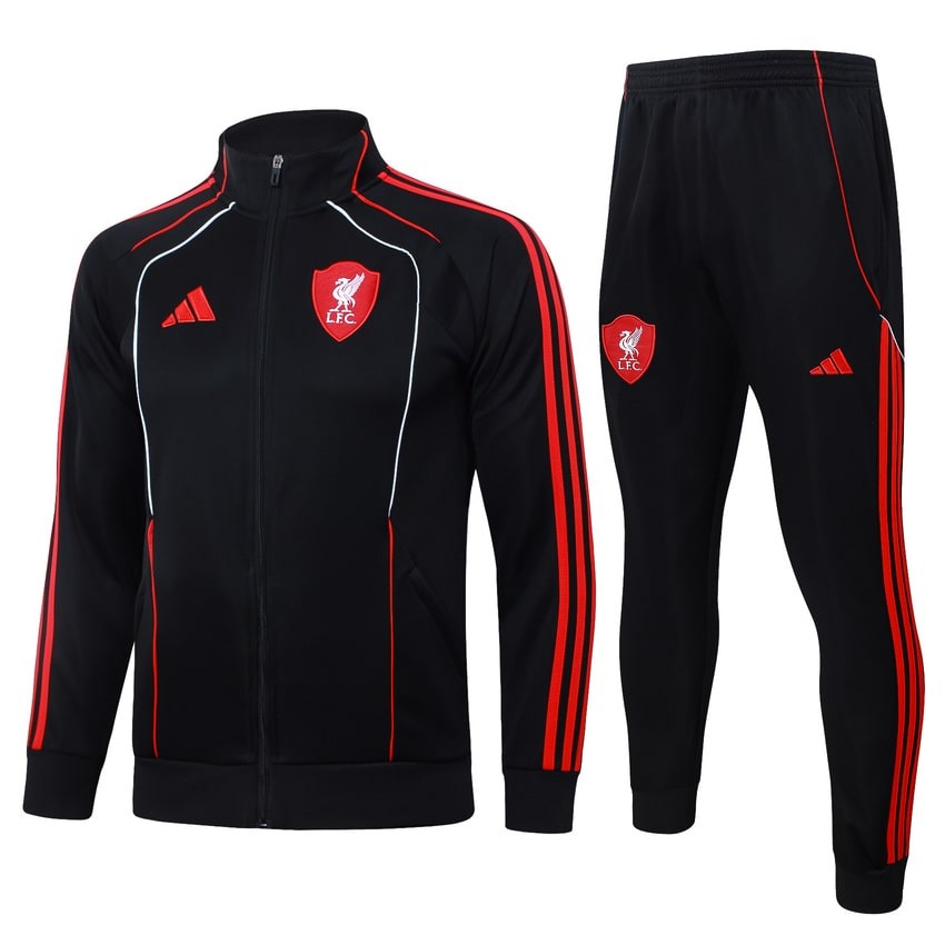 Survetement Liverpool Training Homme/Enfant 2025 2026 Rouge Noir