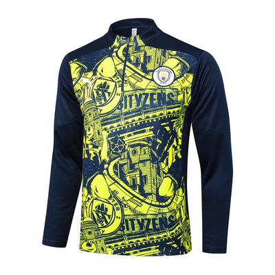 Survetement Manchester City Training Homme/Enfant 2024 2025 Jaune Noir | Foot Sport