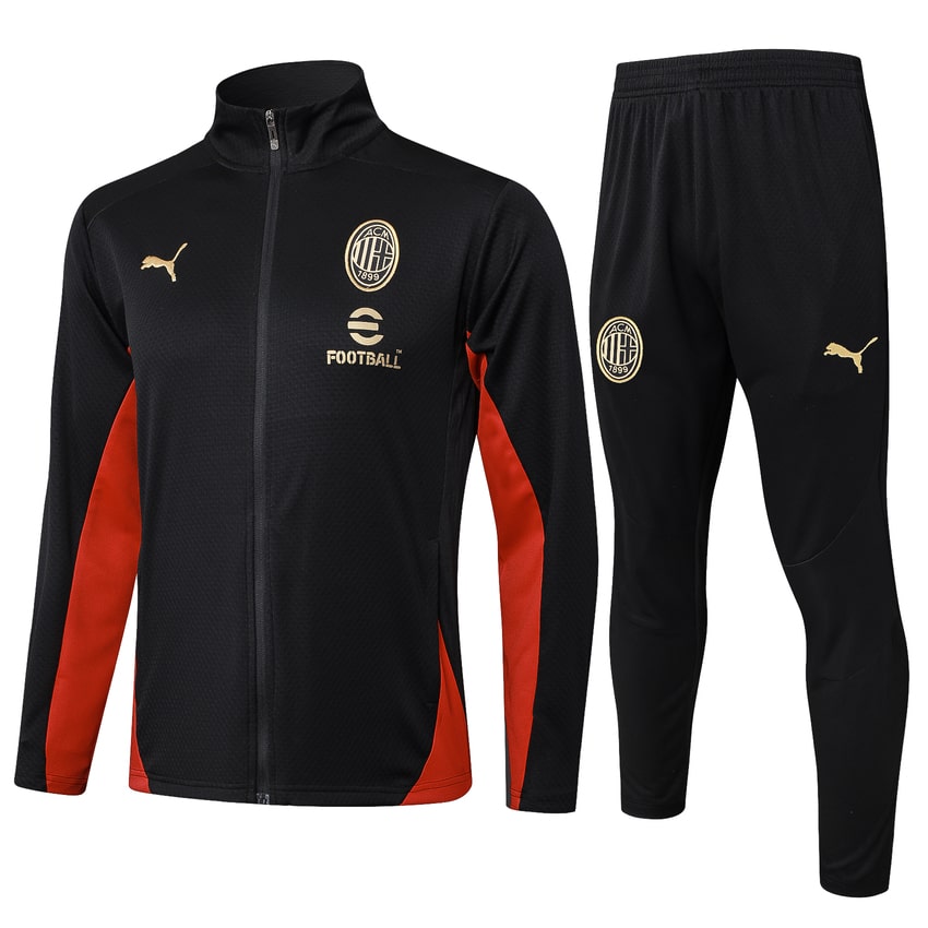 Survetement Milan AC Veste Homme/Enfant 2024 2025 Noir | Foot Sport
