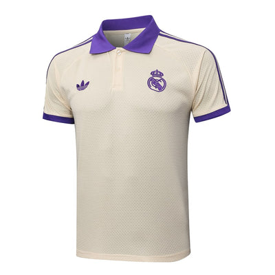 Polo Real Madrid Homme 2025 2026 Beige Violet