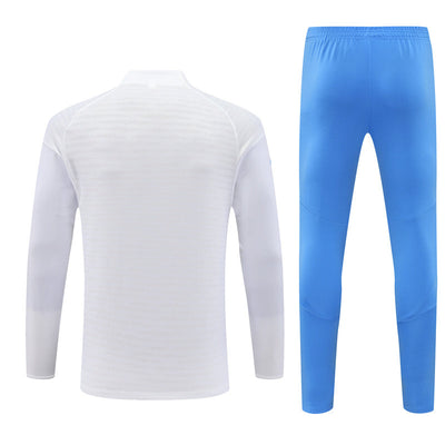 Survetement Real Madrid Training Homme/Enfant 2025 2026 Blanc Bleu Clair