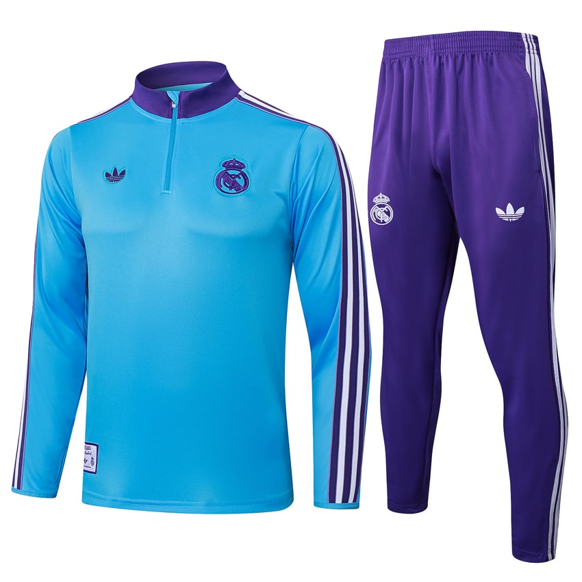 Survetement Real Madrid Training Homme/Enfant 2025 2026 Bleu Ciel