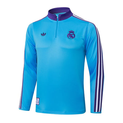 Survetement Real Madrid Training Homme/Enfant 2025 2026 Bleu Ciel