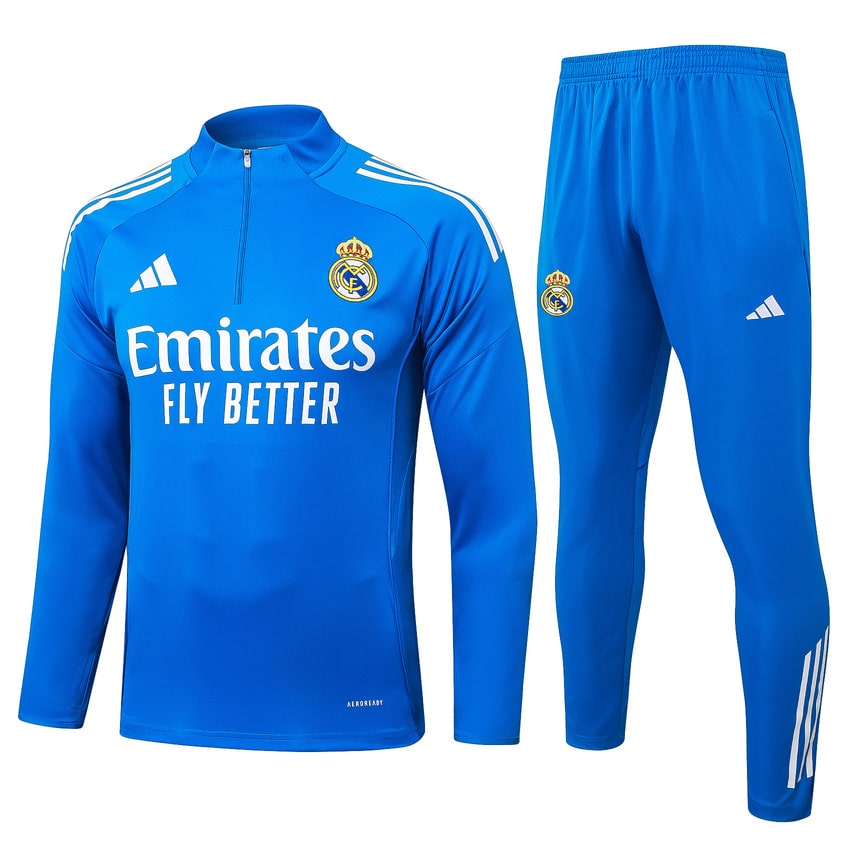Survetement Real Madrid Training Homme/Enfant 2025 2026 Bleu Clair