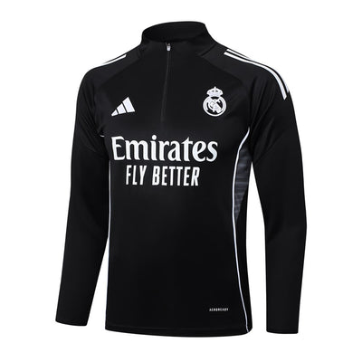 Survetement Real Madrid Training Homme/Enfant 2025 2026 Noir Sombre