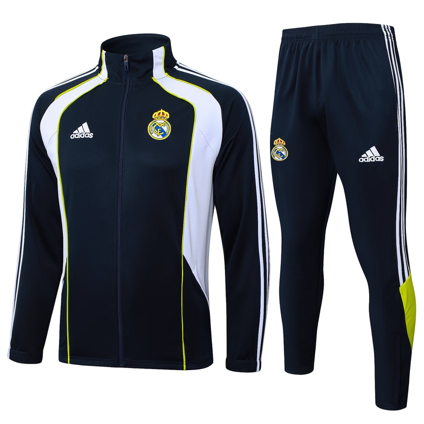 Survetement Real Madrid Veste Homme/Enfant 2025 2026 Noir Blanc