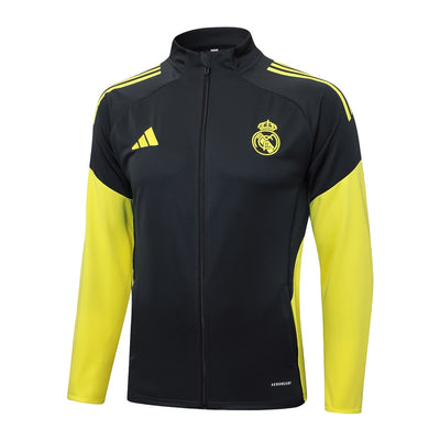 Survetement Real Madrid Veste Homme/Enfant 2025 2026 Noir Fonce