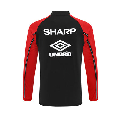 Veste Manchester United Training Homme 1998 1999 Noir Rouge
